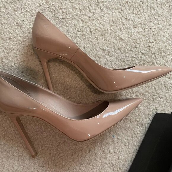 Saint Laurent Anja 105 Pumps Beige High Heels - Picture 3 of 9